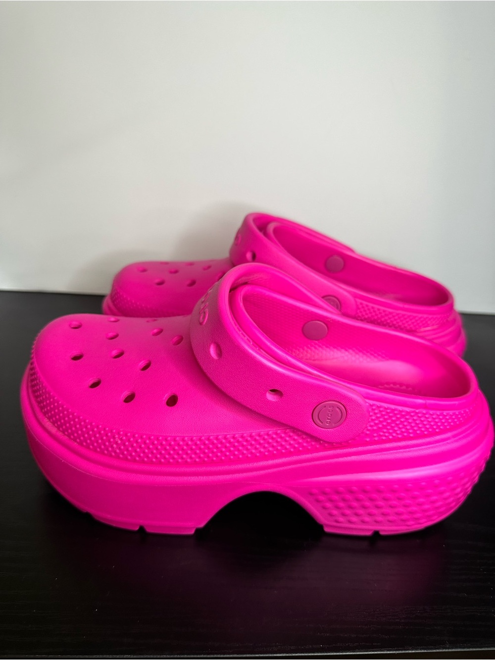Crocs Women’s Stomp Platform Clog Sandals in Crush Pink Size 7 - Picture 4 of 8